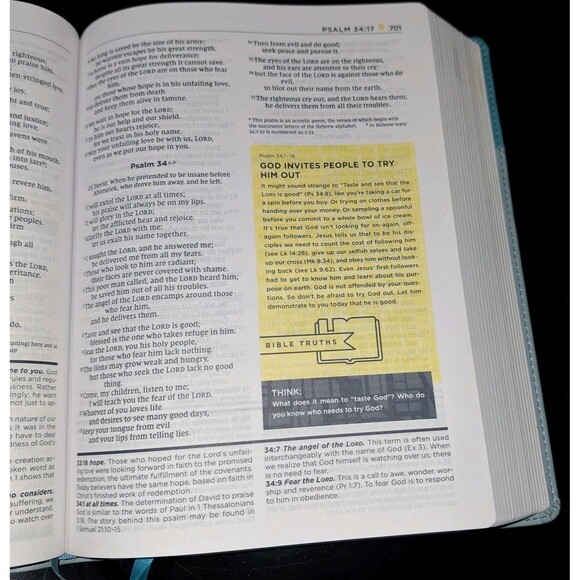 NIV, Starting Place Study Bible (An Introductory Study Bible), Leathersoft, Teal - Picture 13 of 14